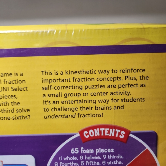 NEW Fraction Pie Puzzles Games Toy SCHOOL Math Education - LEARN FRACTIONS - Picture 5 of 11